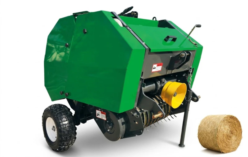 EP-9YK-870 Round Baler — ultra-compact mini round baler for 25–50 hp tractors, paddy fields, small plots and narrow windrows