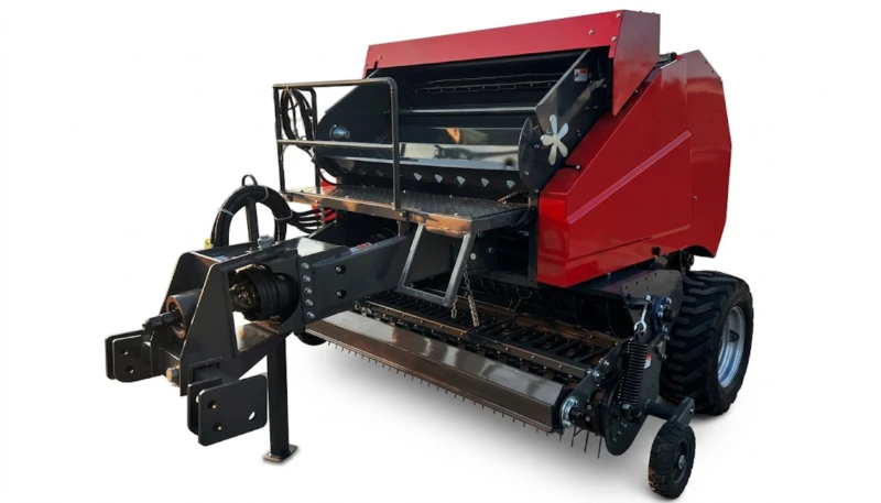 EP-9YQ-1950 Round Baler — mid-range trailed net-wrap round baler with dual feeding system for wheat straw, alfalfa and corn stover