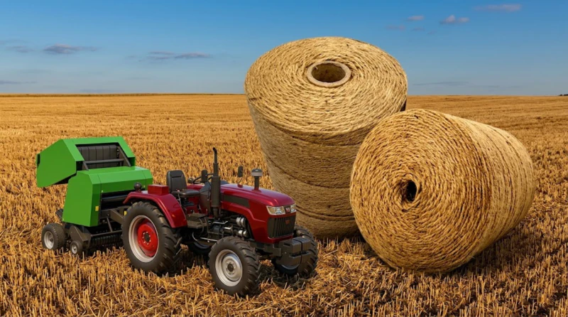 Round baler strapping and wrapping consumables comparison